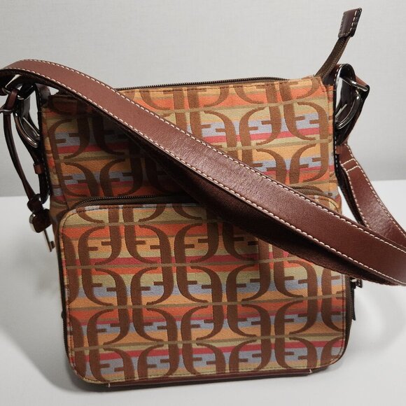 Fossil Canvas Crossbody / Shoulder Bag Purse - Picture 8 of 13